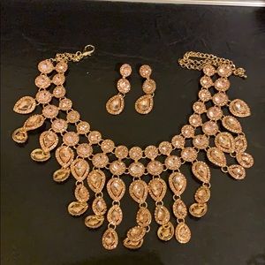 necklace and earrings